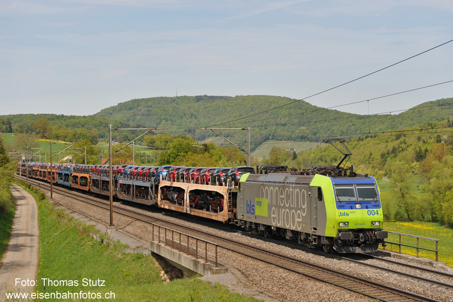 Re 485 mit Autozug
