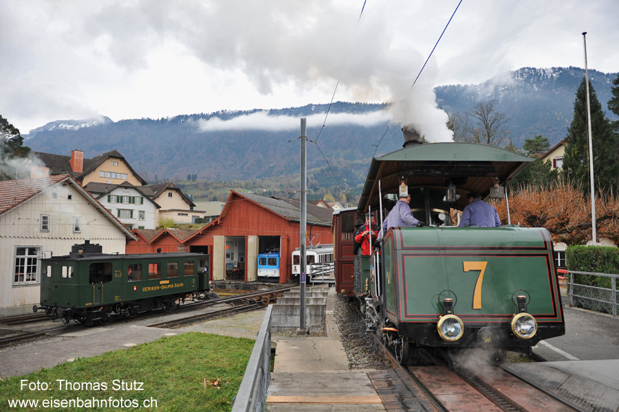 letzte offizielle Dampffahrt der Lok 7

