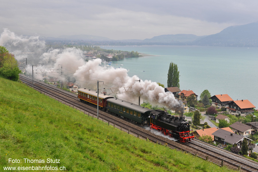 Dampflok 64 518 am Thunersee
