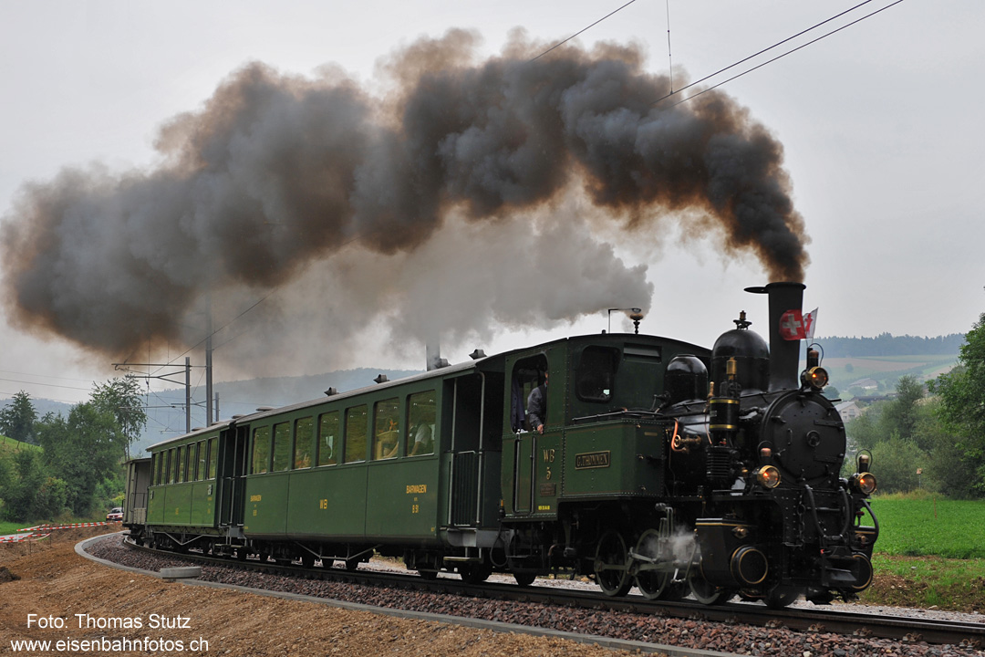 "Neubaustrecke" Cheesloch
Im Juli wurde dieser Bereich komplett umgebaut (mit Busersatzbetrieb) und von der Dampflok an diesem Tag erstmalig befahren.
