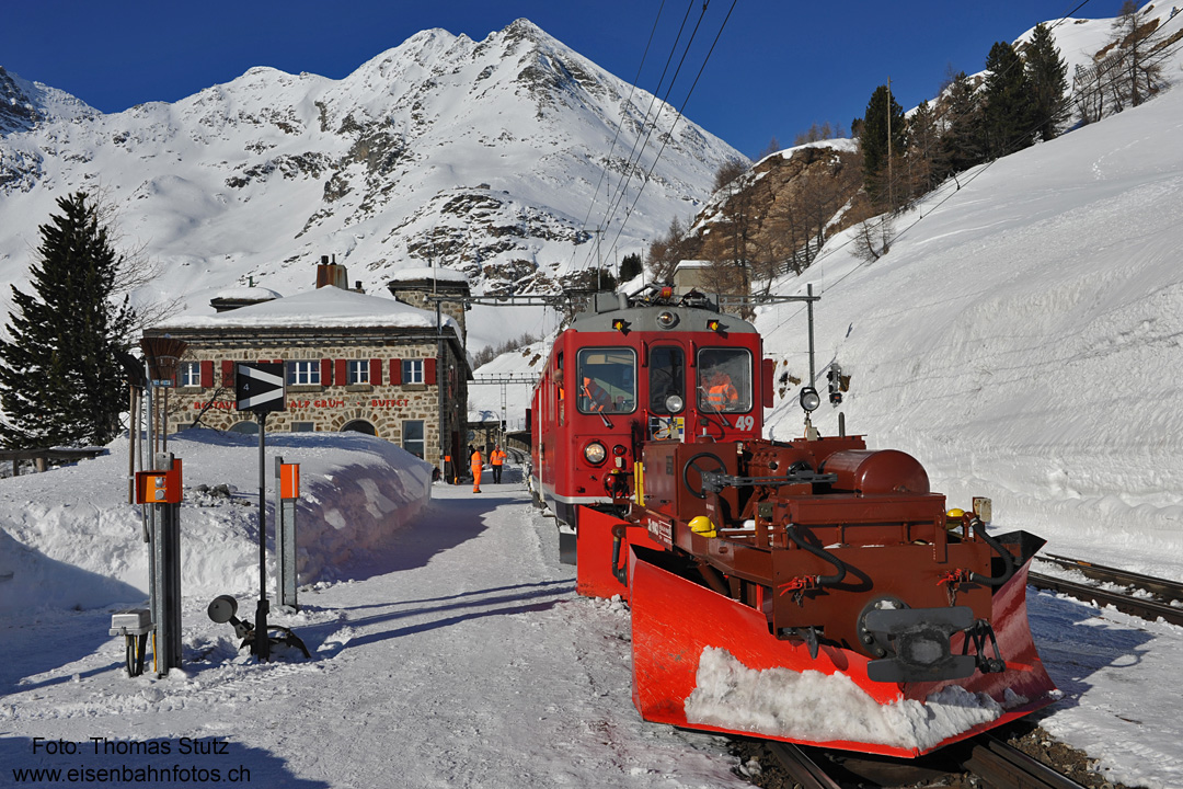 Pflugfahrt im Bahnhof
