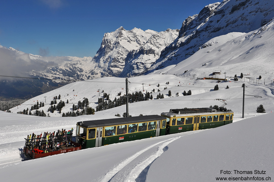 Zusatzzug mit Skiwagen
