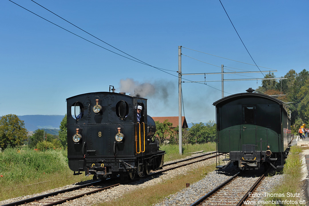 Dampflok beim Umfahren
