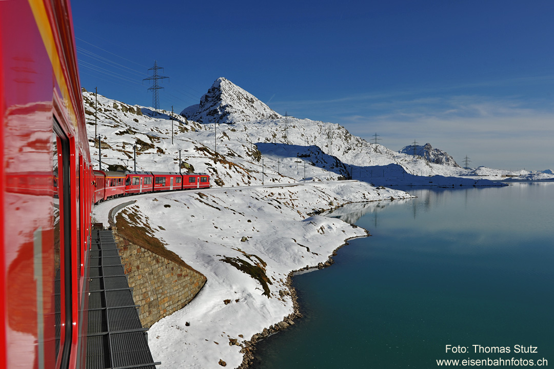 Fahrt entlang des Lago Bianco
