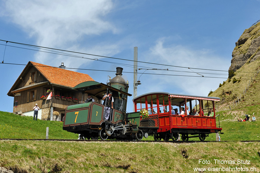 Dampflok 7 zwischen Kulm und Staffel
