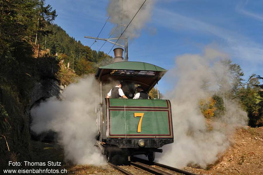 Abfahrt der Dampflok
