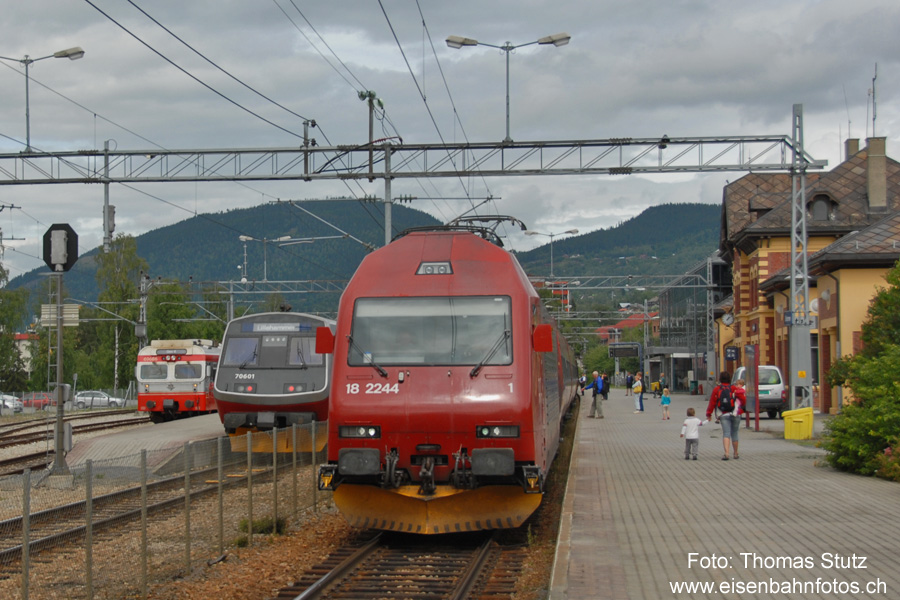 Voller Bahnhof in Lillehammer
