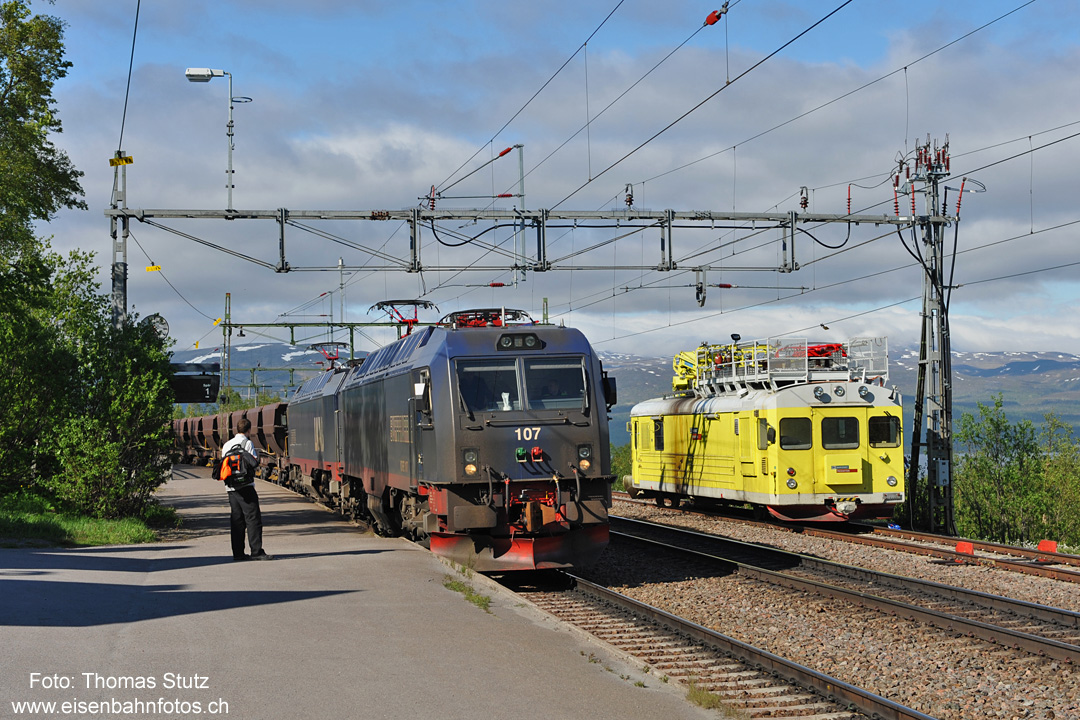 Personalwechsel
In Björkliden findet bei den Erzzügen in der Regel ein Personalwechsel statt.
