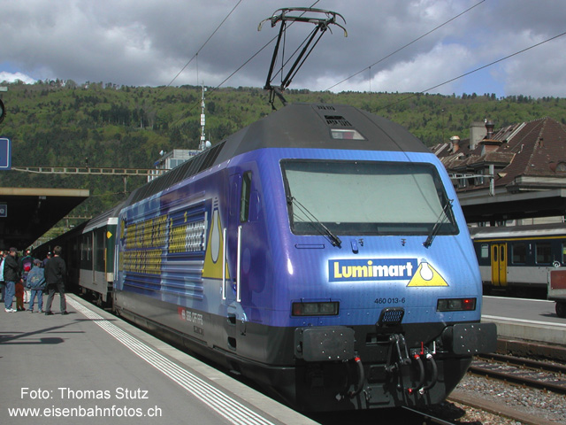 Re 460 "Lumimart"
Werbelok "Lumimart" zum 10-Jahres-Jubiläum des Unternehmens.
