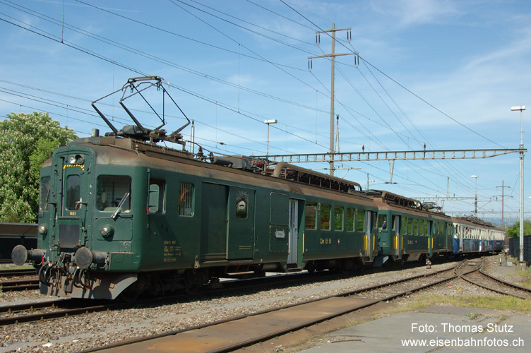 Rangieren in Kaiseraugst
In Kaiseraugst musste der ABDe 4/8 nach der Ankunft ins Gleis 2 umgestellt werden.
