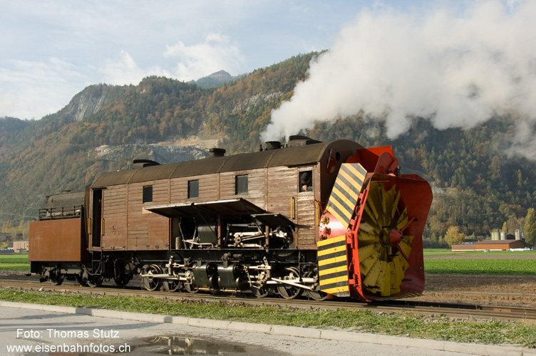Dampfschneeschleuder von vorne
