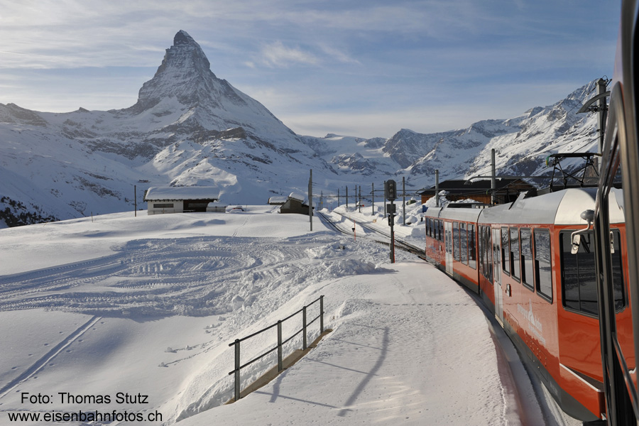 Matterhorn mit Dienststation Riffelboden
