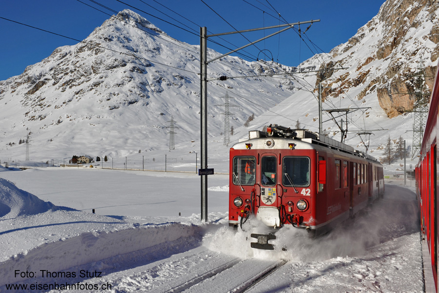 Kreuzung in Bernina Lagalb
