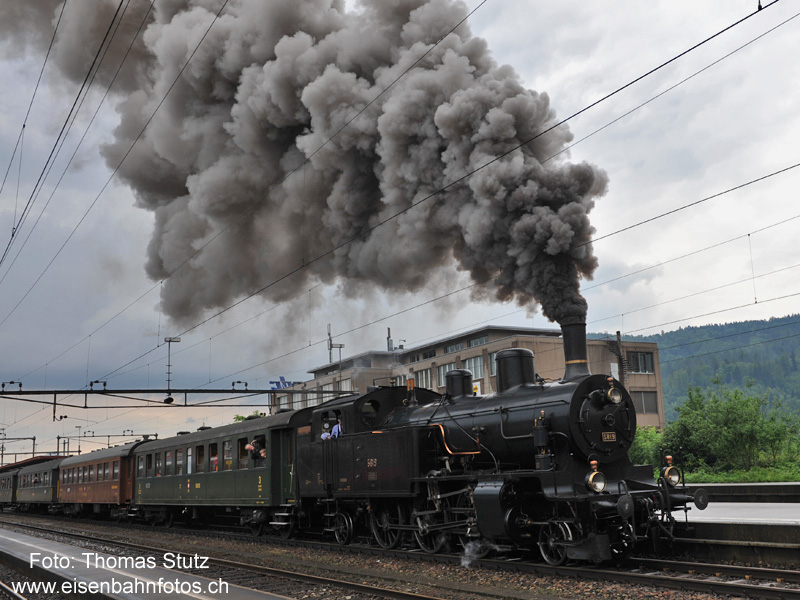 Abfahrt Eb 3/5 in Wettingen
