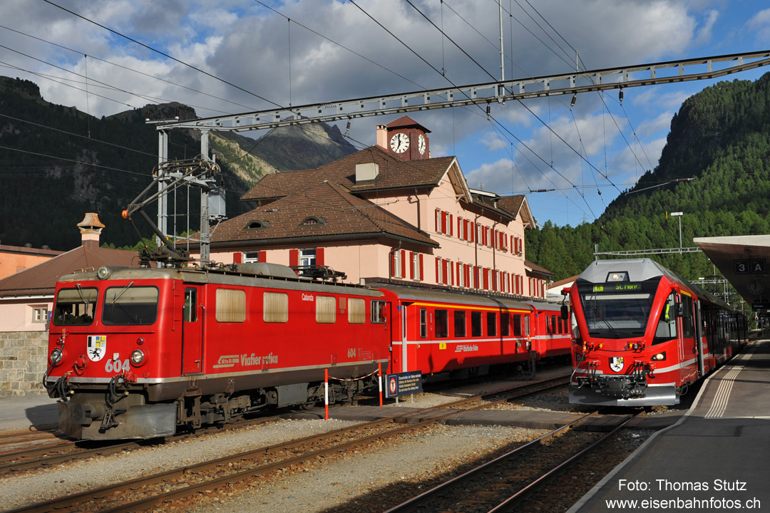 Ge 4/4 I + Allegra in Pontresina
