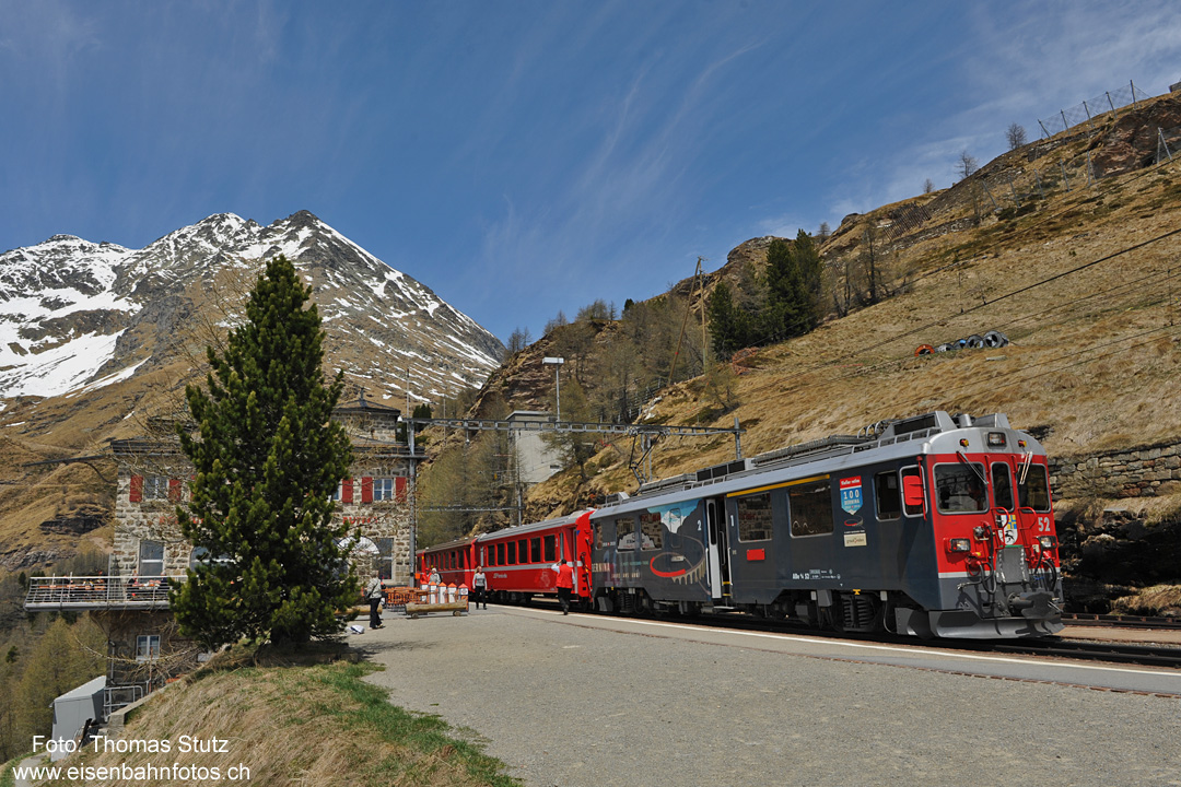 Zwischenhalt in Alp Grüm
