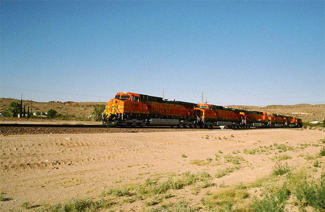 A lot of BNSF-pumpkins at Kingman, AZ
