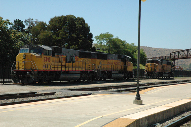 UP diesels stored at San Luis Obispo, CA
