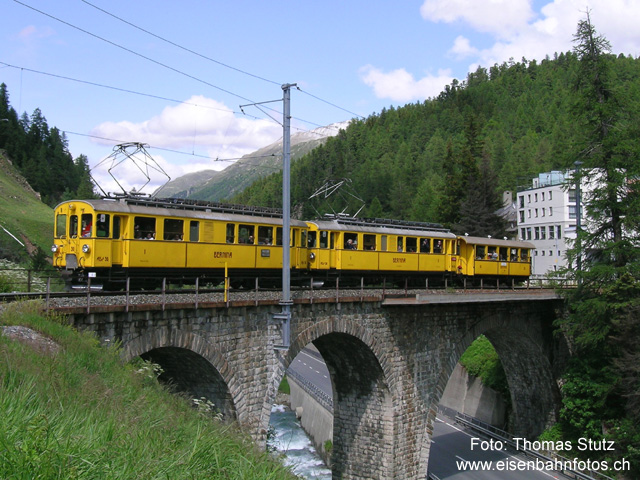 Einfahrt in St. Moritz
