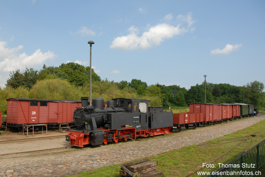 abgestelltes Rollmaterial in Putbus
