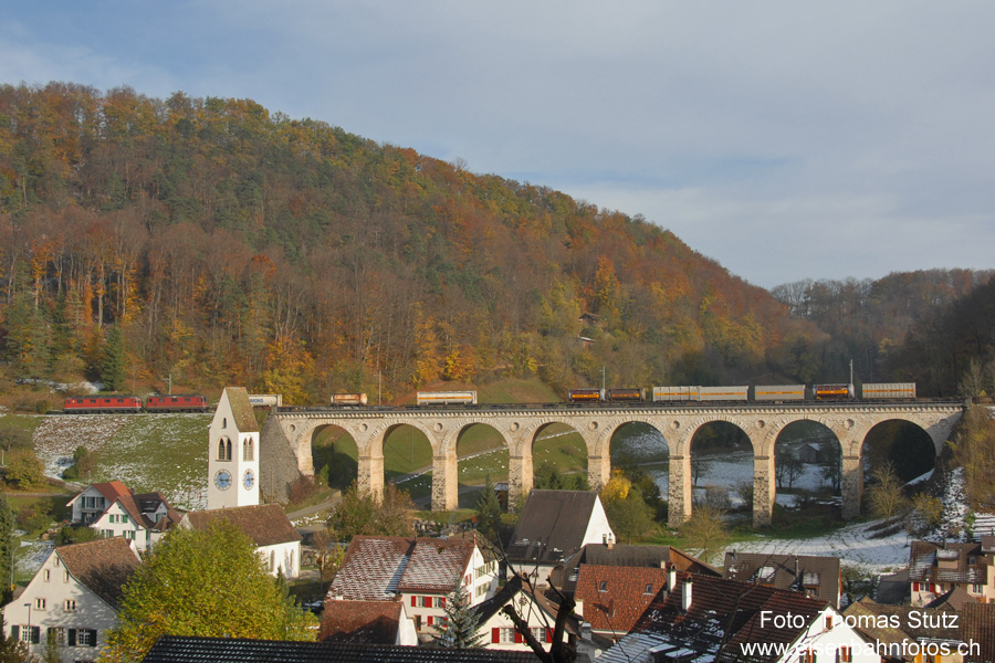 Re 10/10 mit Containerzug
