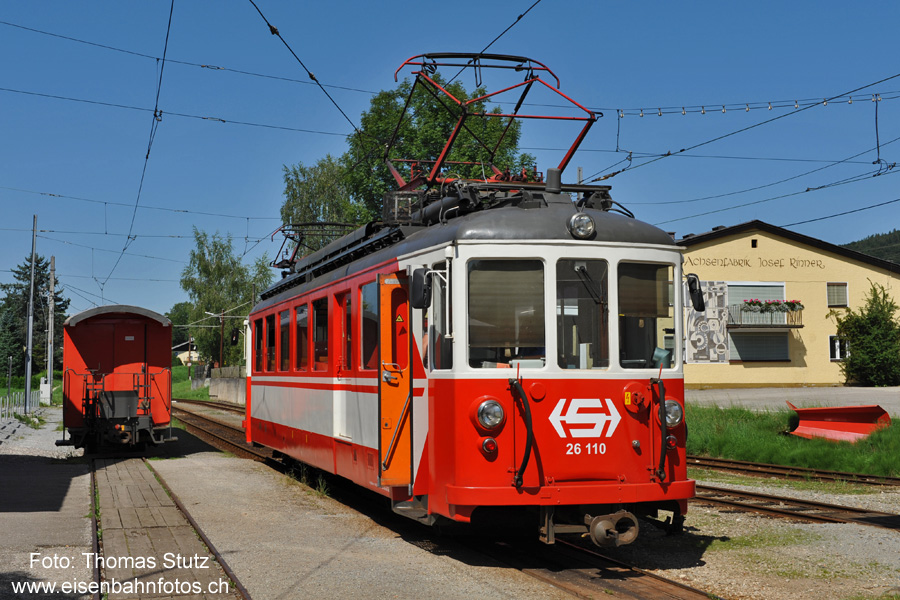 Triebwagen ex Sernftalbahn und AOMC
