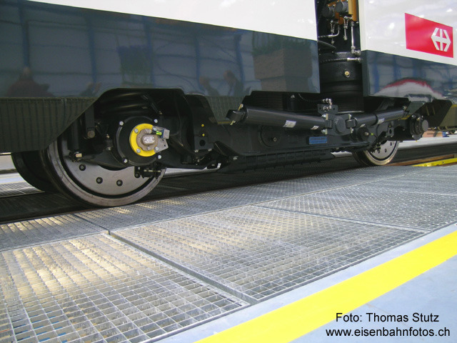 Laufdrehgestelle
Unter den drei Wagenübergängen im Zug befinden sich jeweils Laufdrehgestelle.
